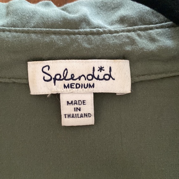 Splendid olive green button down shirt - Picture 4 of 4